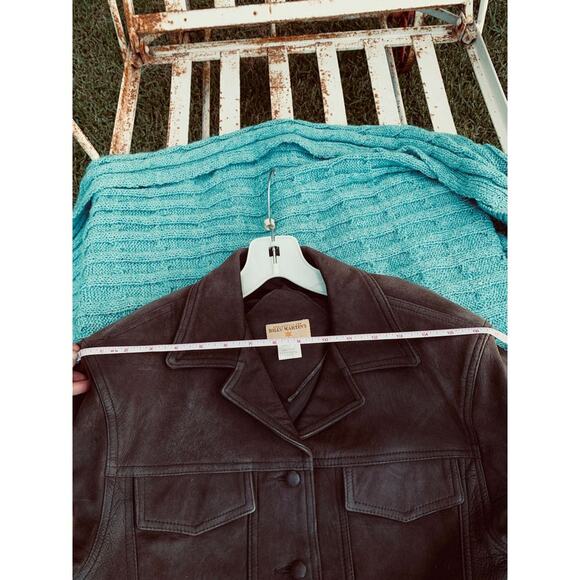 VINTAGE BILLY MARTIN LAMB LEATHER AVIATOR BOMBER FLIGHT JACKET W/ BEADED PATCHES - Picture 8 of 10